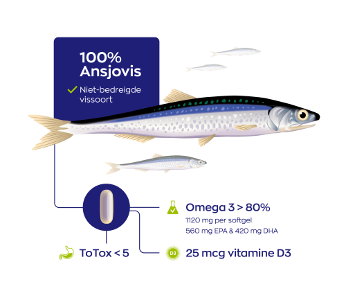 Duurzame ansjovisvangst GoldenOmega® voor Visolie 1400 TG®