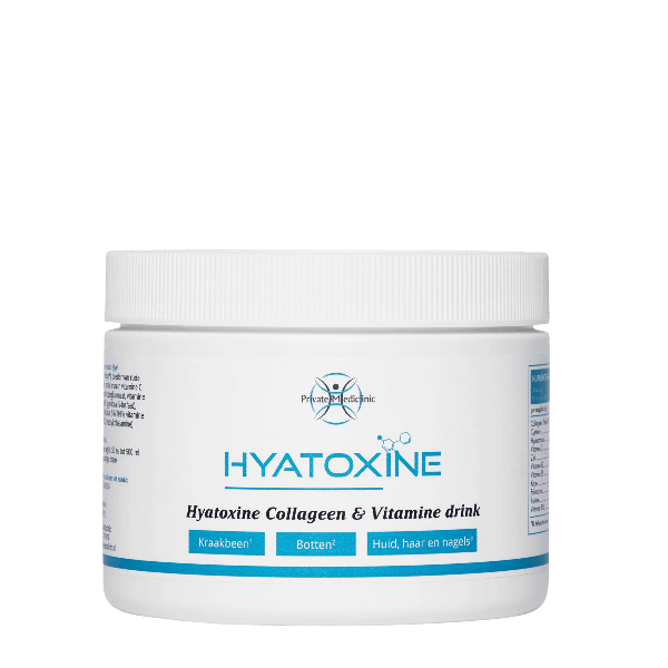 Hyatoxine Collageen & Vitamine Drink witte pot lichtblauw Private Mediclinic Eindhoven