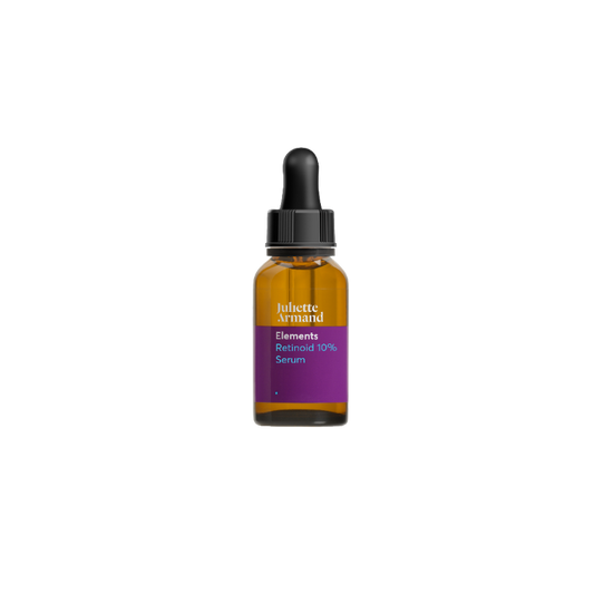 Glazen fles pipet Juliette Armand Elements Retinoid 10% Serum 10ml