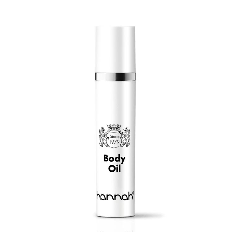 kleine witte pomp fles hannah Body Oil 45ml
