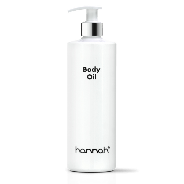 hannah Body Oil 500ml witte pomp fles