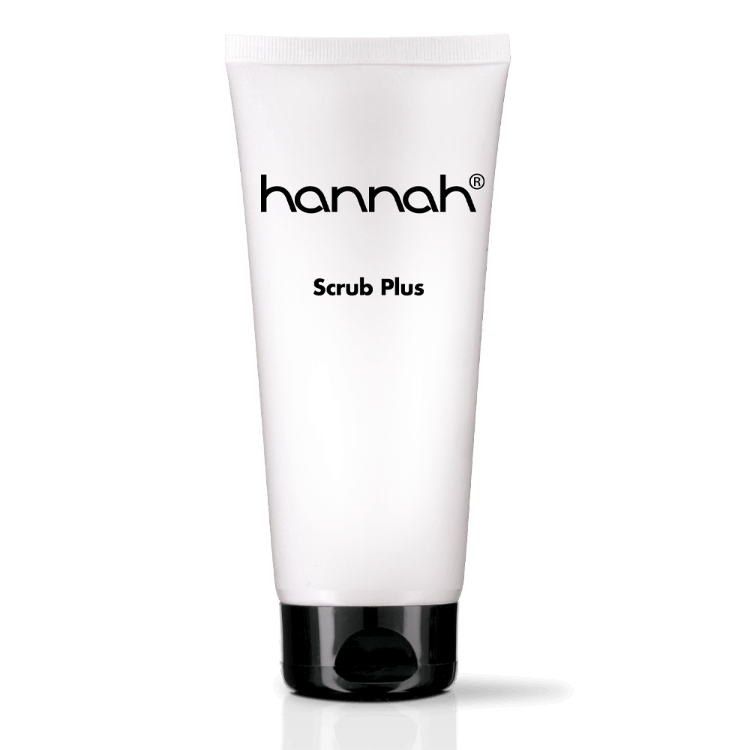 hannah Scrub Plus 200ml witte tube creme scrub zwarte dop