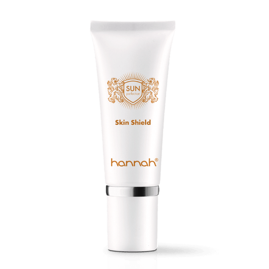 hannah Skin Shield SPF50 60ml witte tube oranje letters