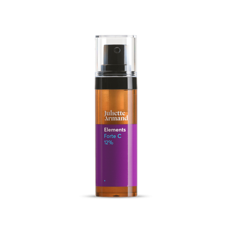 Bruin flesje zwarte spray Juliette Armand Elements Forte C 12% 10ml