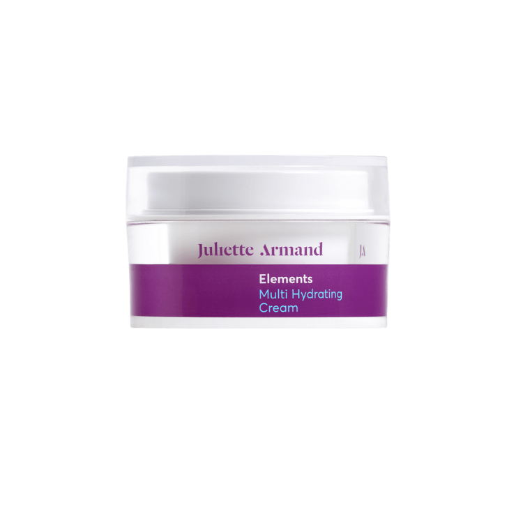 Witte pot paars etiket Juliette Armand Elements Multi Hydrating Cream 50ml
