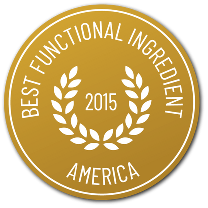 Gouden award icoon MenaQ zeven Best Functional Ingredient tweeduizend vijftien