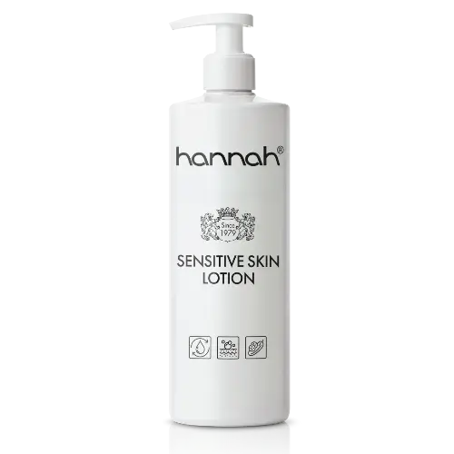 hannah Sensitive Skin Lotion 500 ml kalmerende lotion voor gevoelige huid vermindert roodheid en ondersteunt huidherstel Puur Diana Nuenen