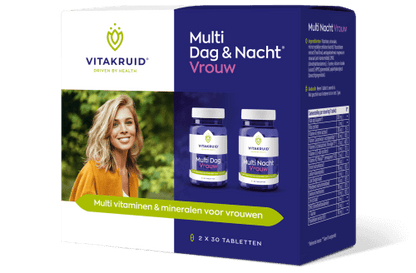 Vitakruid Multi Dag & Nacht Vrouw 2 x 30 tabletten – multivitamine dag en nacht