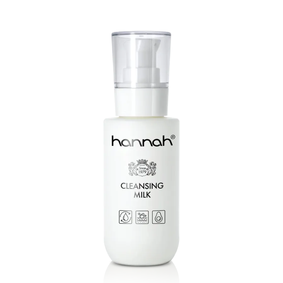 hannah Cleansing Milk 100 ml, milde reiniging die make-up, vuil en talg verwijdert zonder trekkerig gevoel, voor de gevoelige en droge huid, Puur Diana Shop Nuenen