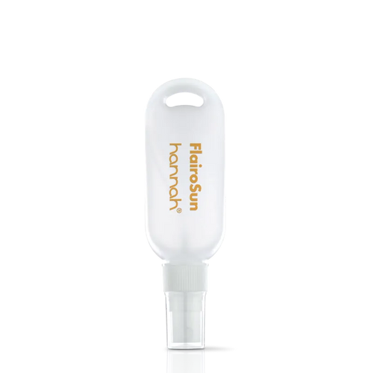 hannah FlairoSun SPF30 50 ml mini zonbescherming spray reisformaat met ophanglus – Puur Diana Nuenen