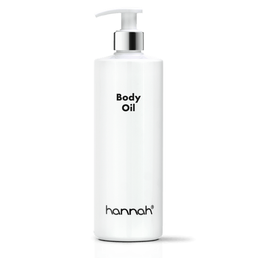 hannah Body Oil 500ml witte pomp fles 