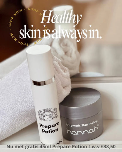 hannah Enzymatic Skin Peeling met gratis Prepare Potion 45 ml en hannah compressdoek – zachte peeling voor een stralende huid