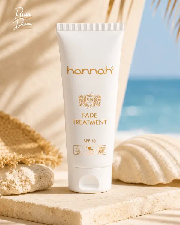 hannah Fade Treatment SPF 10 dagcrème voor pigmentgevoelige huid in zomerse strandsetting