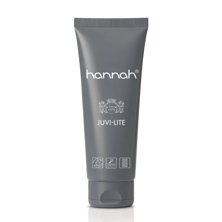 Grijs zilver tube hannah Juvi Lite 65ml essentials..