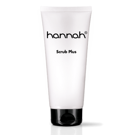 hannah Scrub Plus 200ml witte tube creme scrub zwarte dop 