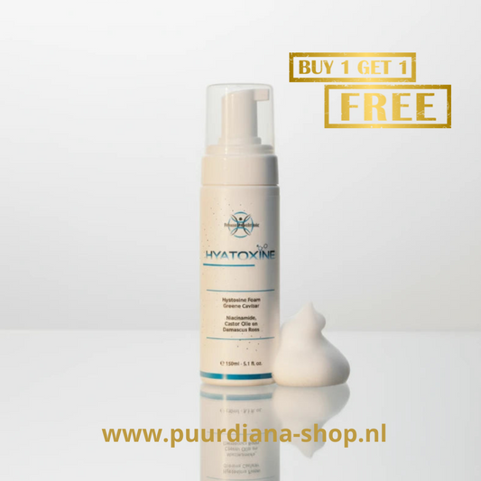 Anti-aging foam tegen rimpels en fijne lijntjes – Hyatoxine foam 1+1 actie aanbieding korting private mediclinic