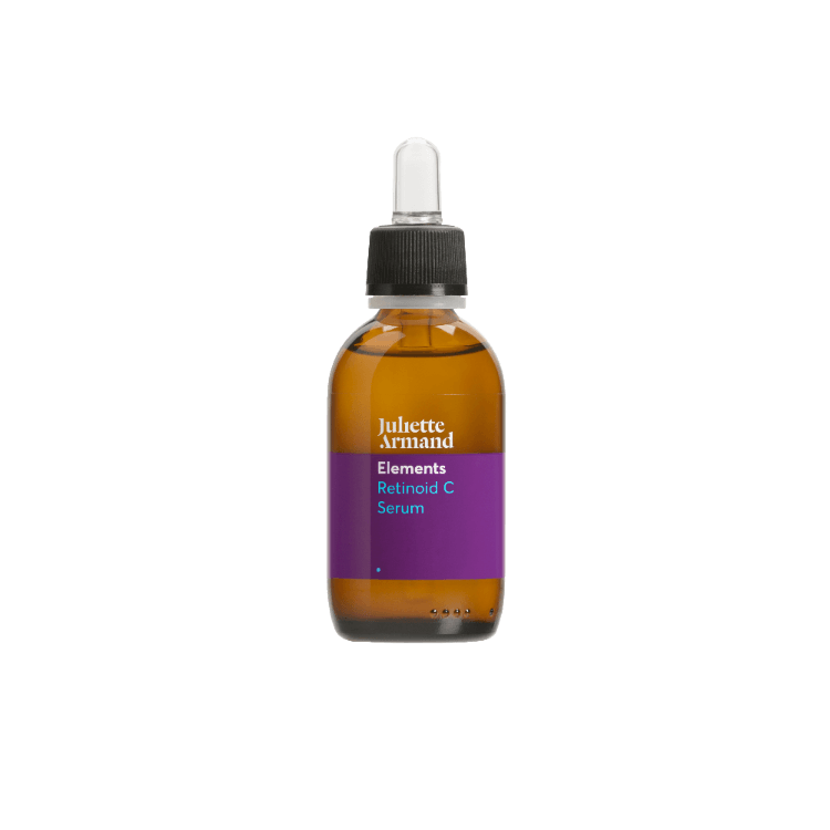 Juliette Armand Retinoid C Serum 55 ml, een huidvernieuwend serum met retinol en vitamine C voor een huid met fijne lijntjes en een onregelmatig huidbeeld. Ondersteunt de huidvernieuwing als onderdeel van de avondroutine. Puur Diana Shop Nuenen