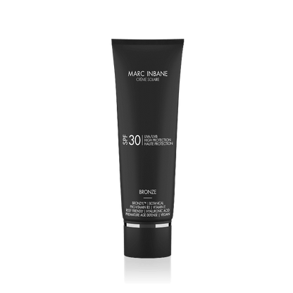 Marc Inbane Crème Solaire Bronze SPF30, een zonnecrème met bruinende werking voor een huid die tijdens het zonnen extra bescherming en een egale kleur wil. Puur Diana Shop Nuenen