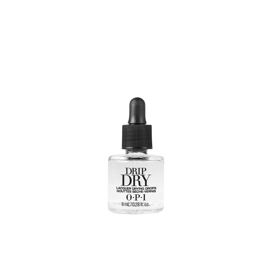 O.P.I Drip Dry Droogdruppels, snel drogende druppels om de nagellak sneller te laten drogen zonder afdrukken. Op de foto het flesje met zwarte dop. Puur Diana Shop Nuenen