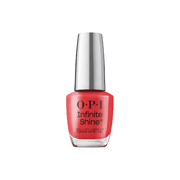 O.P.I Infinite Shine Cajun Shrimp, een langhoudende nagellak in een levendige rode tint. Puur Diana Shop Nuenen