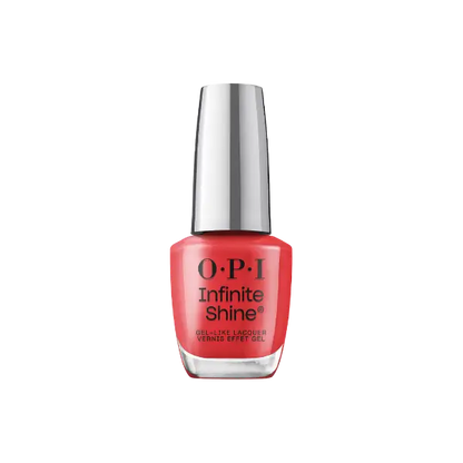 O.P.I Infinite Shine Cajun Shrimp, een langhoudende nagellak in een levendige rode tint. Puur Diana Shop Nuenen