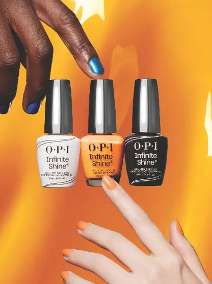 O.P.I Infinite Shine nagellakcollectie, verschillende oranje en rode tinten uit de langhoudende Infinite Shine lijn. Puur Diana Shop Nuenen