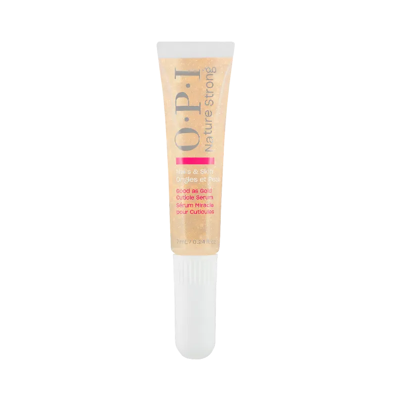 OPI Nature Strong Good as Gold Cuticle Serum 7 ml, een verzorgend nagelriemserum met een natuurlijke formule voor droge nagelriemen. Puur Diana Shop Nuenen
