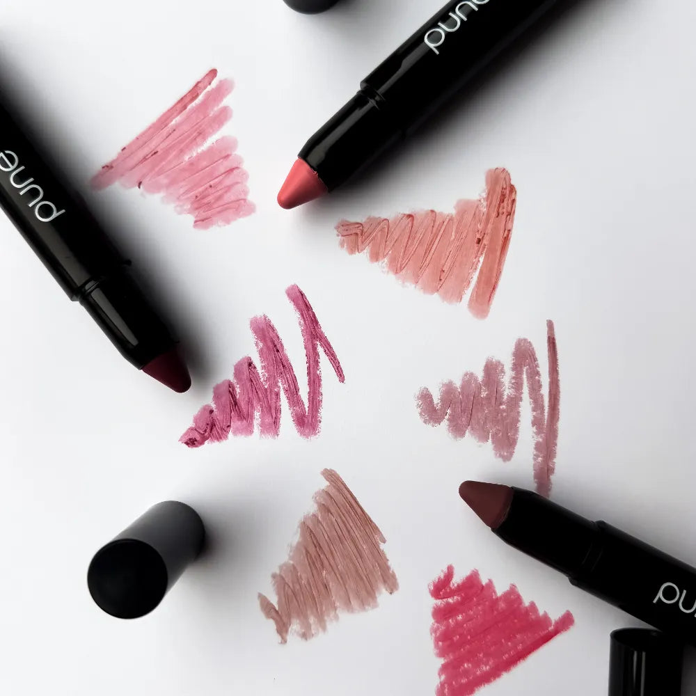 PUNE Chubby Eyestick en Chubby Lipstick, crèmige oogschaduw- en lipstickstiften van PUNE bij Puur Diana