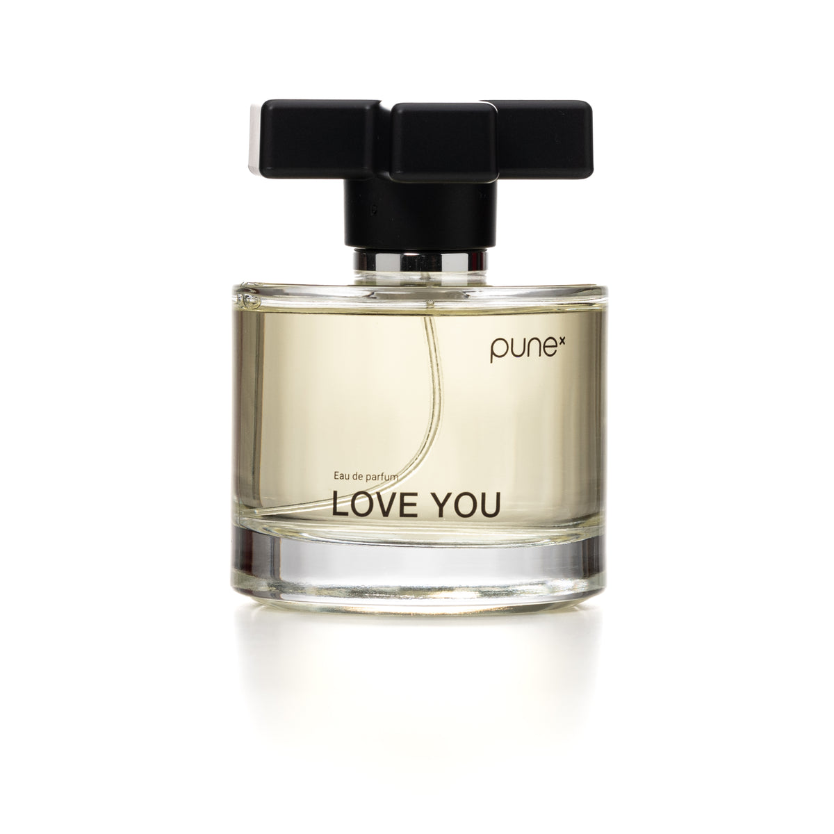 PUNE LOVE YOU Parfum 100 ml, warme sensuele geur met citrus en vanille, glazen flacon met gouden dop, Puur Diana Shop Nuenen