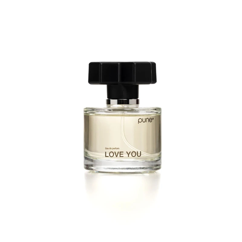 PUNE LOVE YOU Parfum 50 ml, warme sensuele geur met citrus en vanille, glazen flacon met gouden dop, Puur Diana Shop Nuenen