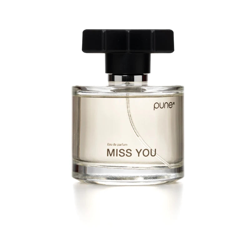 PUNE MISS YOU Parfum 100 ml, houtachtig-oriëntaalse geur met sandelhout en vanille, glazen flacon met gouden dop, Puur Diana Shop Nuenen