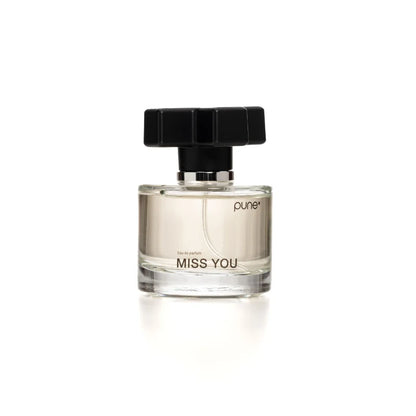 PUNE MISS YOU Parfum 50 ml, houtachtig-oriëntaalse geur met sandelhout en vanille, glazen flacon met gouden dop, Puur Diana Shop Nuenen