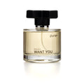 PUNE WANT YOU Parfum 100 ml, chypre-bloemige geur met roos en amber, glazen flacon met gouden dop, Puur Diana Shop Nuenen