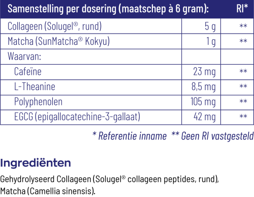 Vitakruid Collageen Solugel Matcha, zachte matcha blend voor een stralende huid. Puur Diana Shop Nuenen