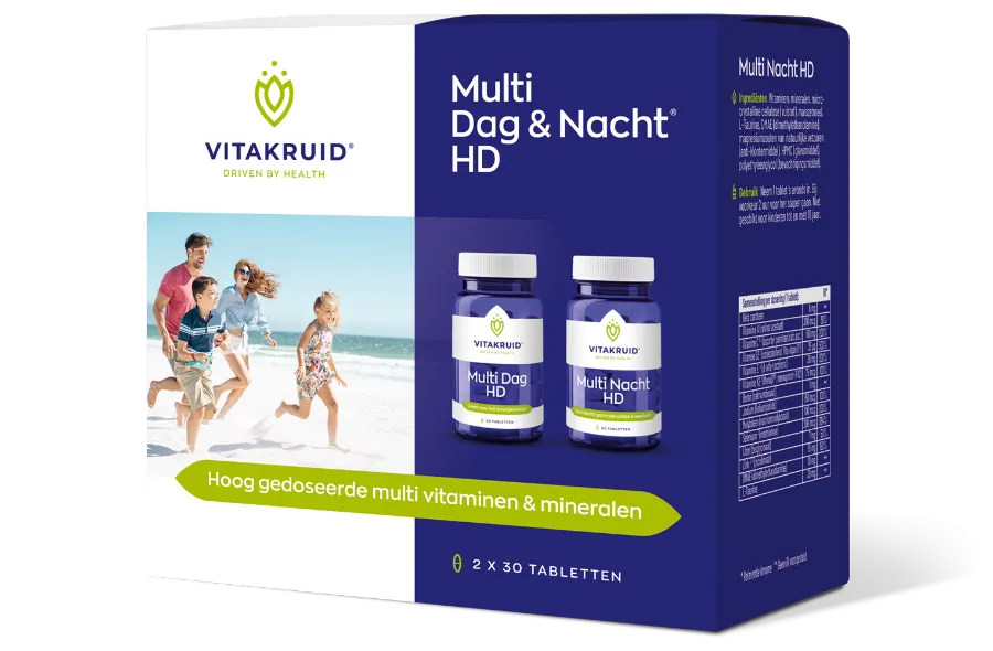 Vitakruid Multi Dag & Nacht 90 tabletten, verzameldoos met de dag- en nachtformule samen, Puur Diana Shop Nuenen