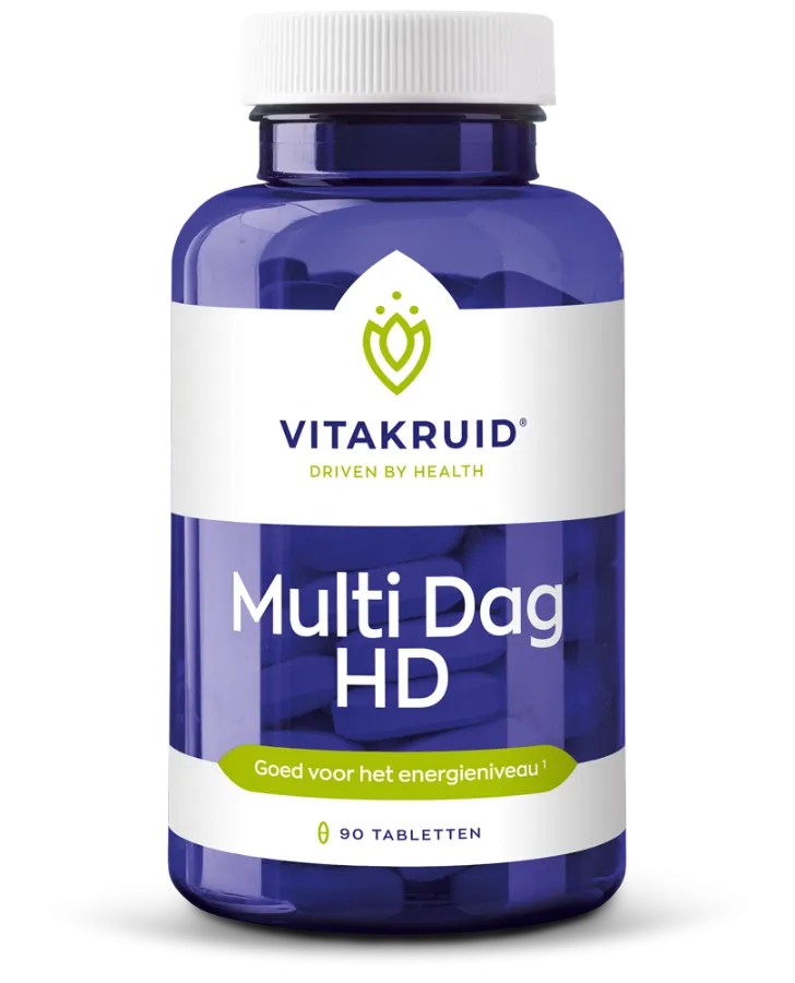 Vitakruid Multi Dag & Nacht 90 tabletten, voorkant van de dag- en nachtpotjes naast elkaar, Puur Diana Shop Nuenen