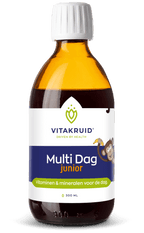 Vitakruid Multi Dag & Nacht Junior, Multi Dag flesje met honing-banaansmaak en B-vitaminen voor energie en concentratie. Puur Diana Shop Nuenen