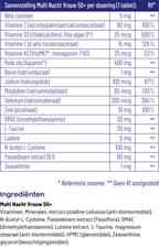 Vitakruid Multi Dag & Nacht Vrouw 50+, tabel van de nachtformule met vitamine D3, K2, rode alg en NAC. Puur Diana Shop Nuenen