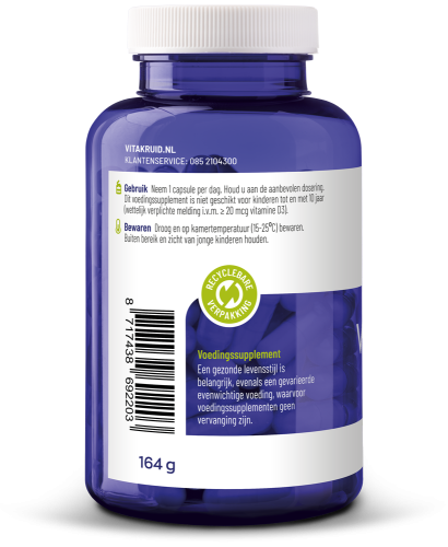 Vitakruid Visolie 1400 TG met D3 30 softgels, de softgels naast de verpakking. Puur Diana Shop Nuenen